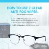 Z Clear Anti Fog Lens Cleaner Wipes Wet & Dry